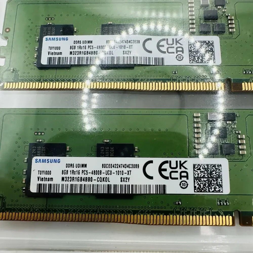 Samsung DDR5 16GB (2x8GB Kit) UDIMM 4800MHz PC5-4800B 1Rx16 Desktop Memory RAM